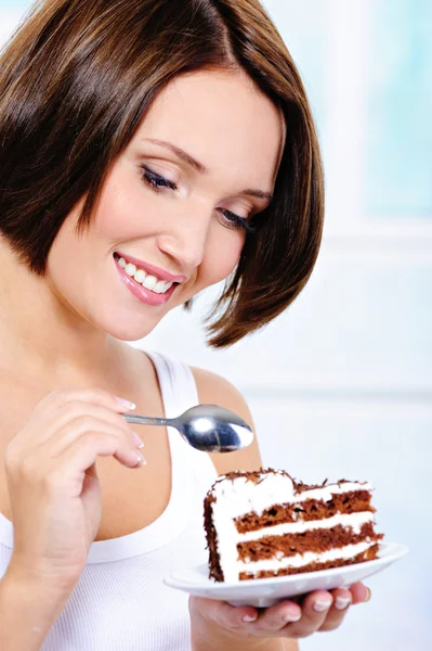 Woman going to eat a sweet pie