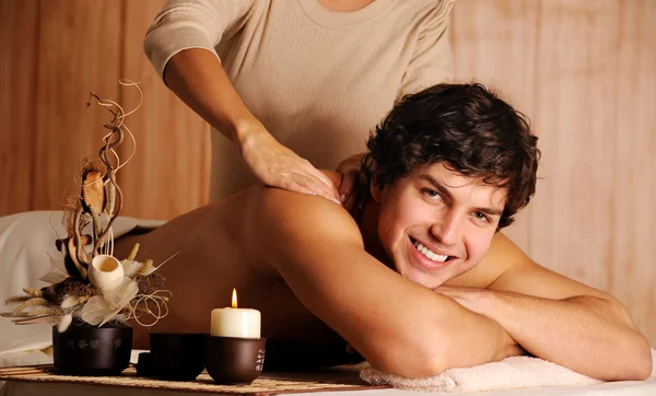 Male getting relaxation massage