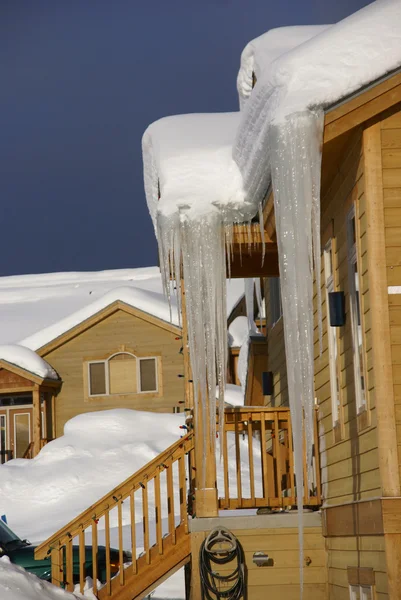 Large icicles on Townhouses