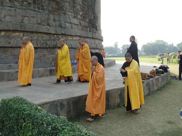 Japanese monks perform Buddhist rituals