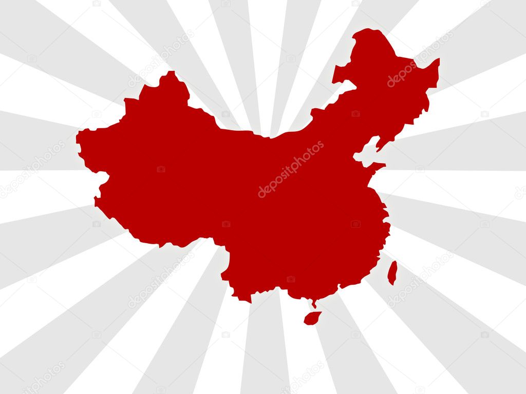 Red China Map