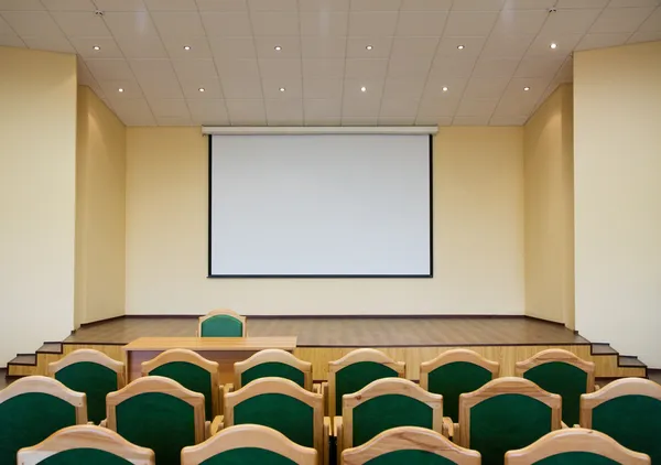 Auditorium hall with projection screen
