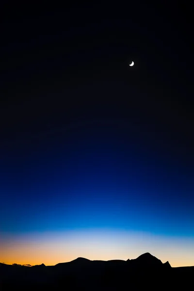 Moon on the Dark Blue Sky