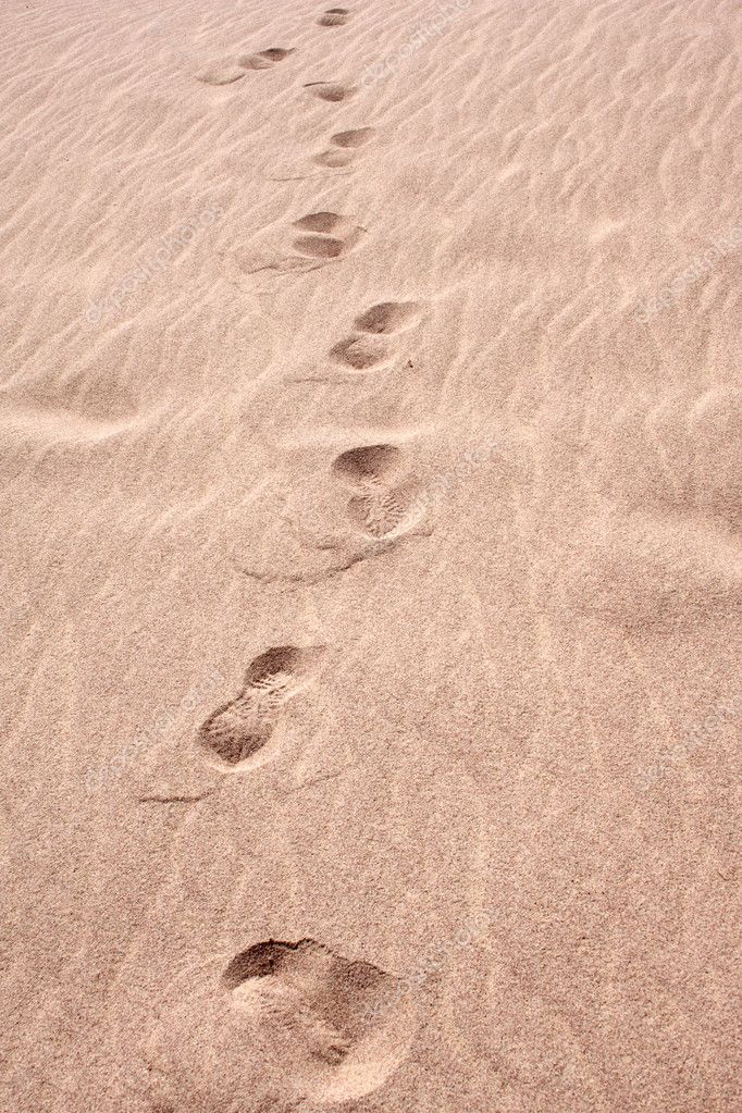 Line Of Human Footprint On Sand Line Of Human Footprint On Sand Stock Photo 169 Ukrainian