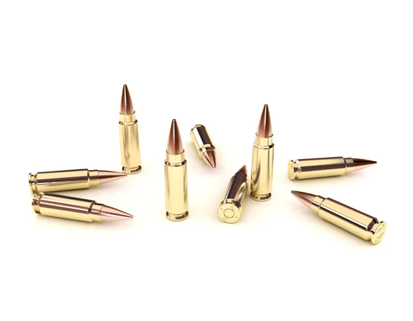 Several full metal jacket bullets — Stock Photo #2599471