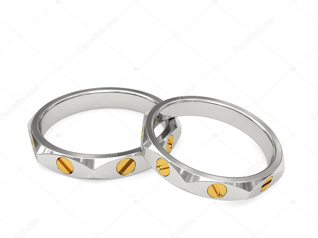 Yellow Gold Wedding Rings on White And Yellow Gold Wedding Rings   Stock Photo    Madbit  2613666