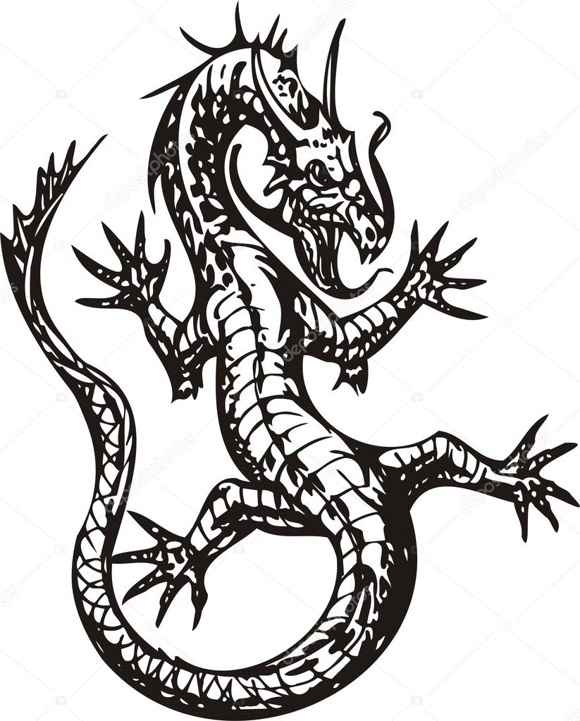 Illustration of dragon vector