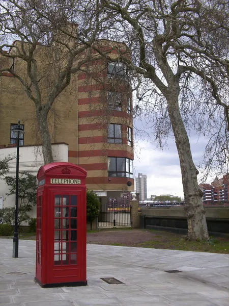 Red phone booth in London