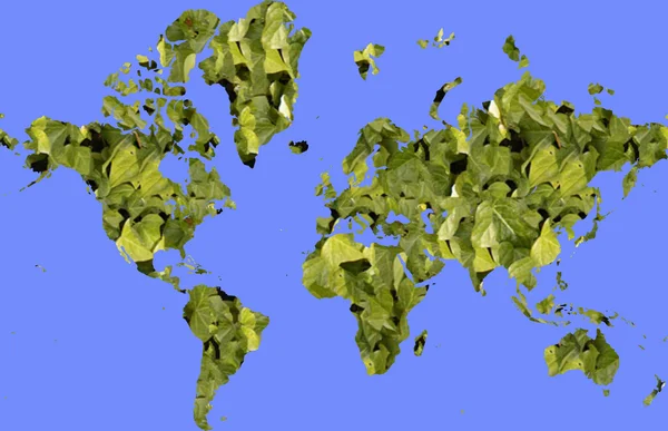 Stock Photo: World green map