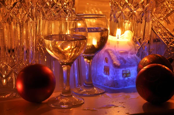 Cut-glass, decoration, candle.