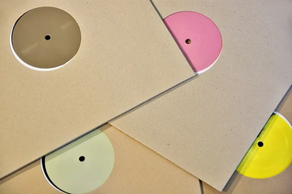 Colorful vinyl record labels