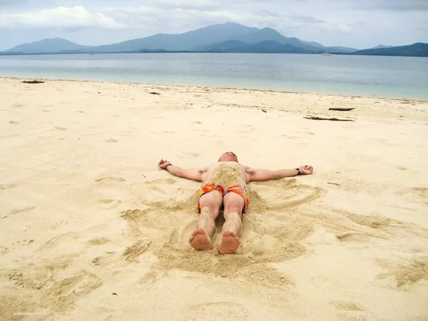 Man On Sand