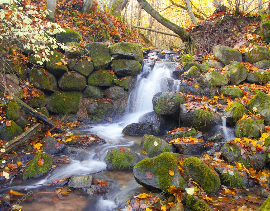 Водопад осенью картинки Водопад осенью картинки