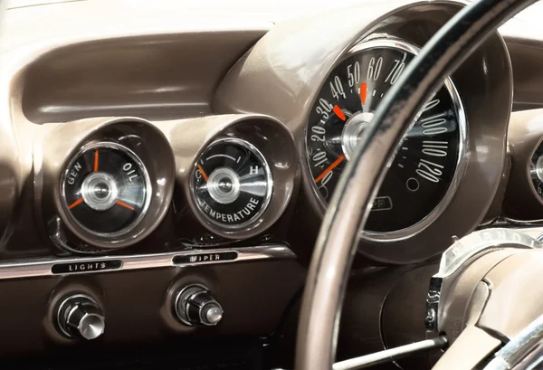 Interior of an old vintage car