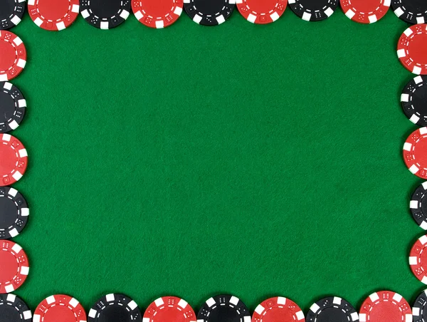 Frame with poker chips
