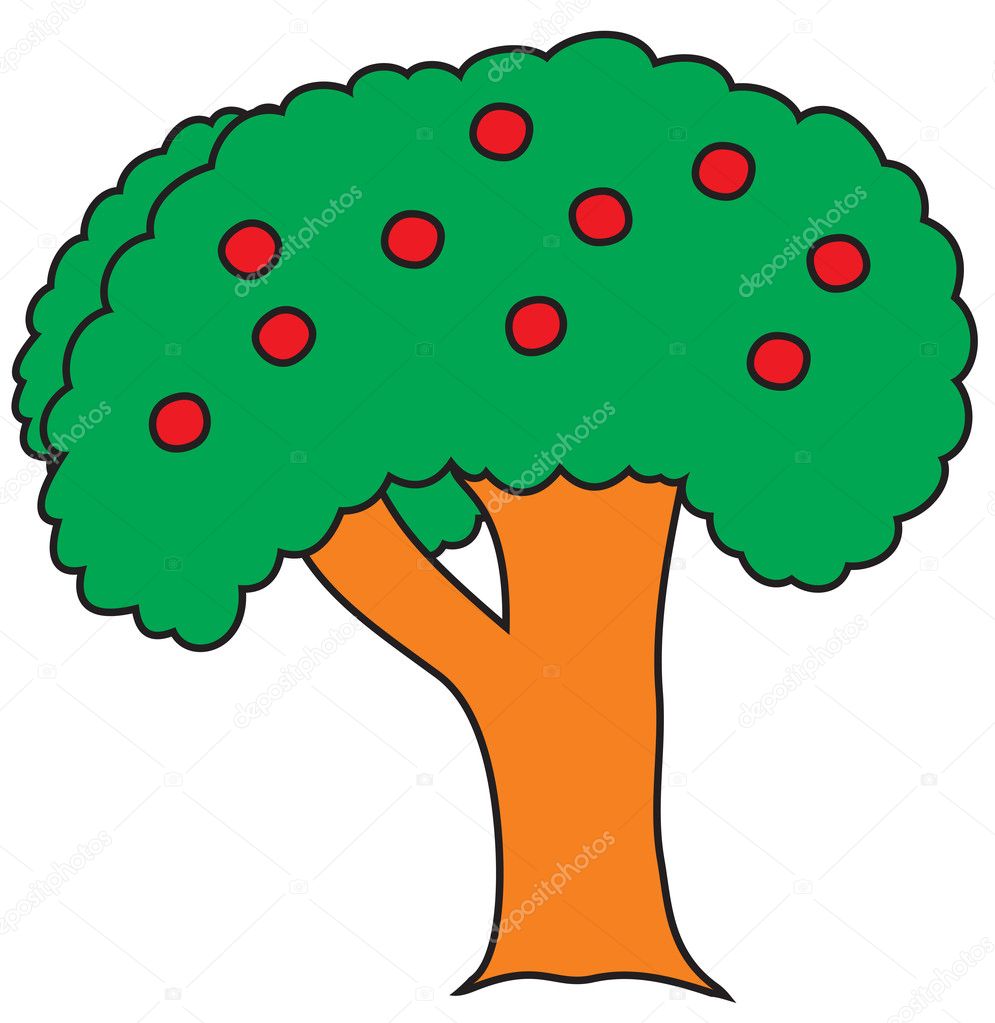 Tree cartoon — Stock Vector © oxygen64 #1679265