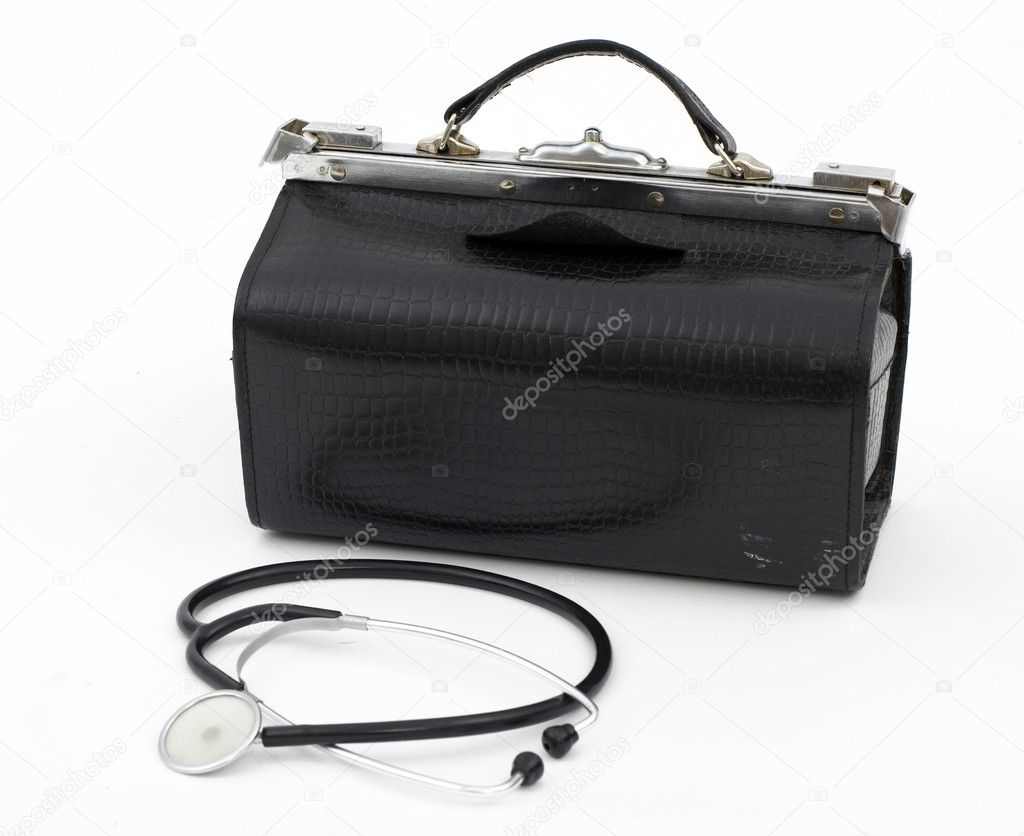 Black medical bag and stethoscope — Stock Photo © photomak 1811884