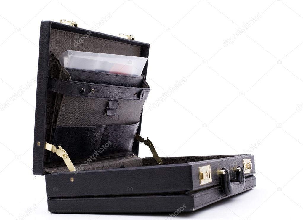 Open old briefcase from documents — Stock Photo © photomak 1812243