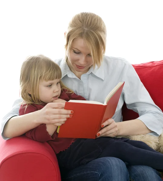 Mother and daughter reading