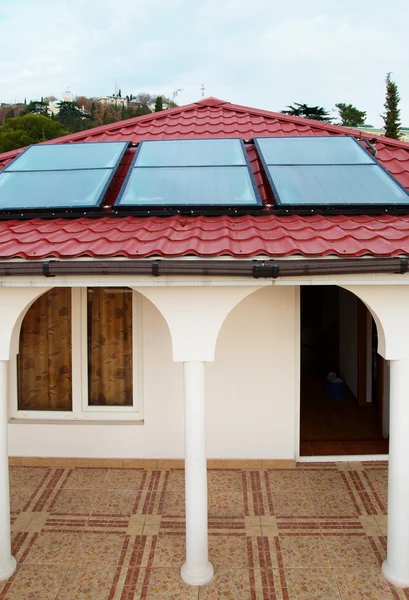 Solar water heating system.