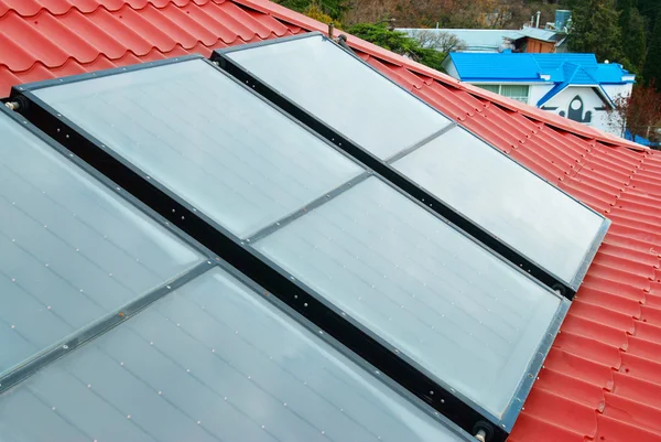 Solar water heating system.