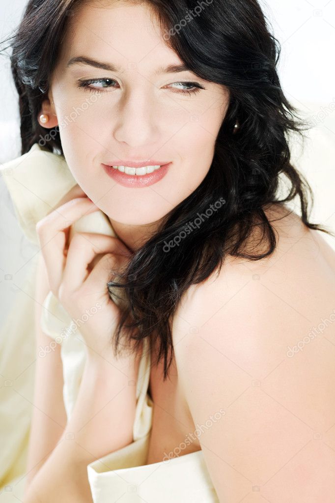 Sexy Brunette In Bed Stock Photo By Bdibdus