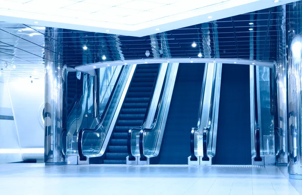 Escalators in modern business center