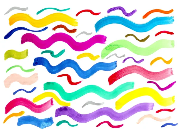 Wavy lines on paper white sheet