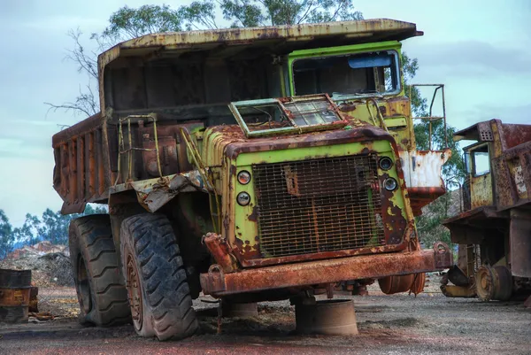 Old large dumper truck