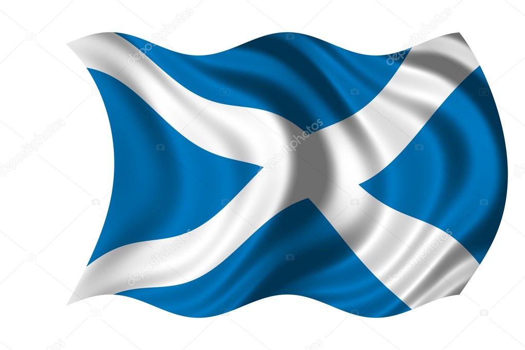 Waving Scottish Flag