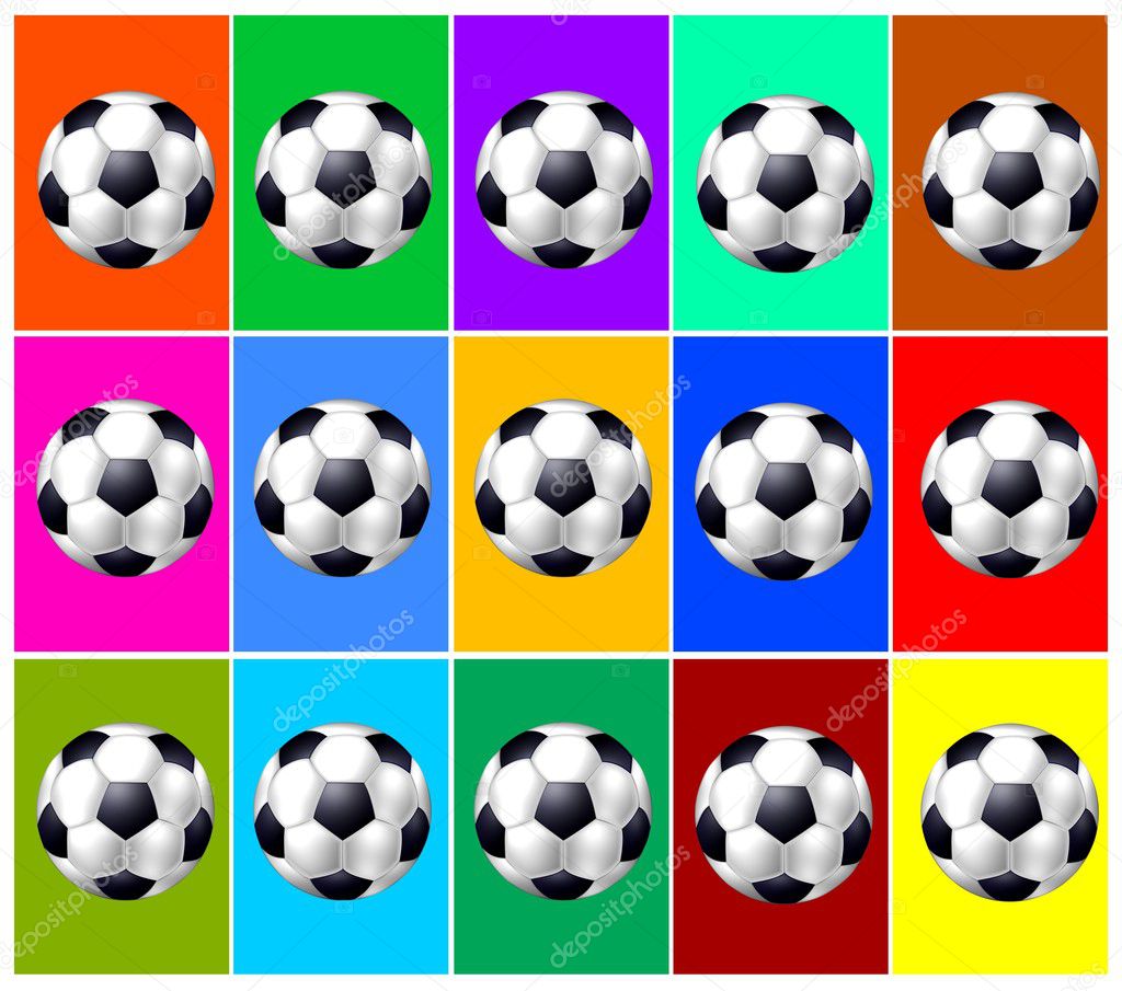 Background With Soccer Balls Collage — Stock Photo © Pdesign 1764083