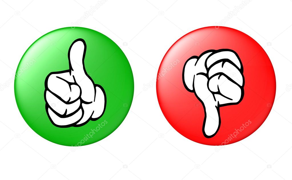 Thumbs Up And Down Button — Stock Photo © Pdesign 1778663