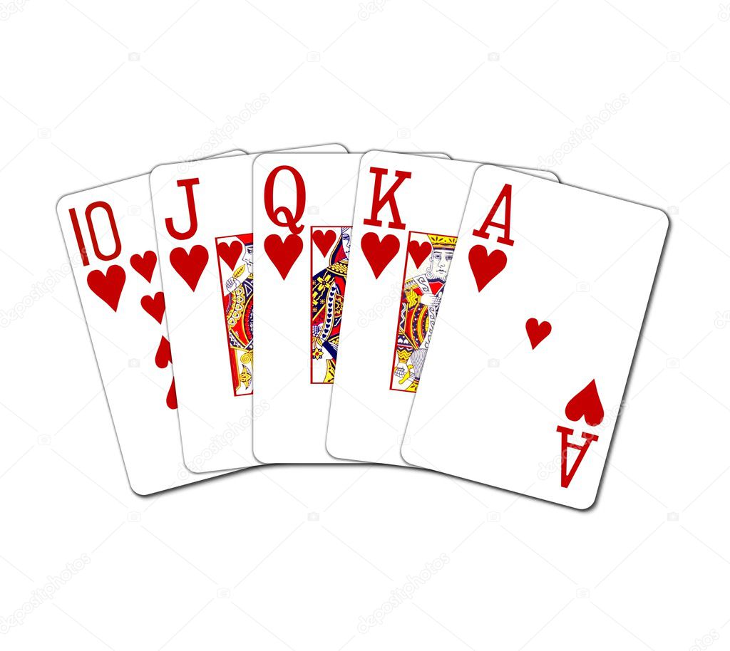 Isolated Royal Flush in Hearts — Stock Photo © pdesign #1828872