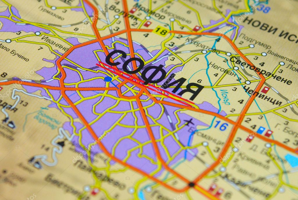 Sofia map close up — Stock Photo © STELLANOVA #1745912