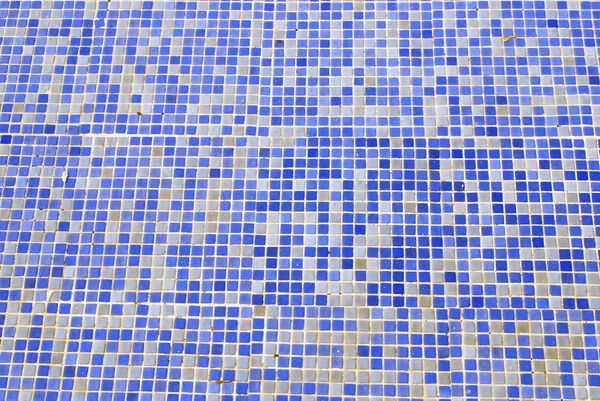 Swimming pool blue mosaic rock bottom pr
