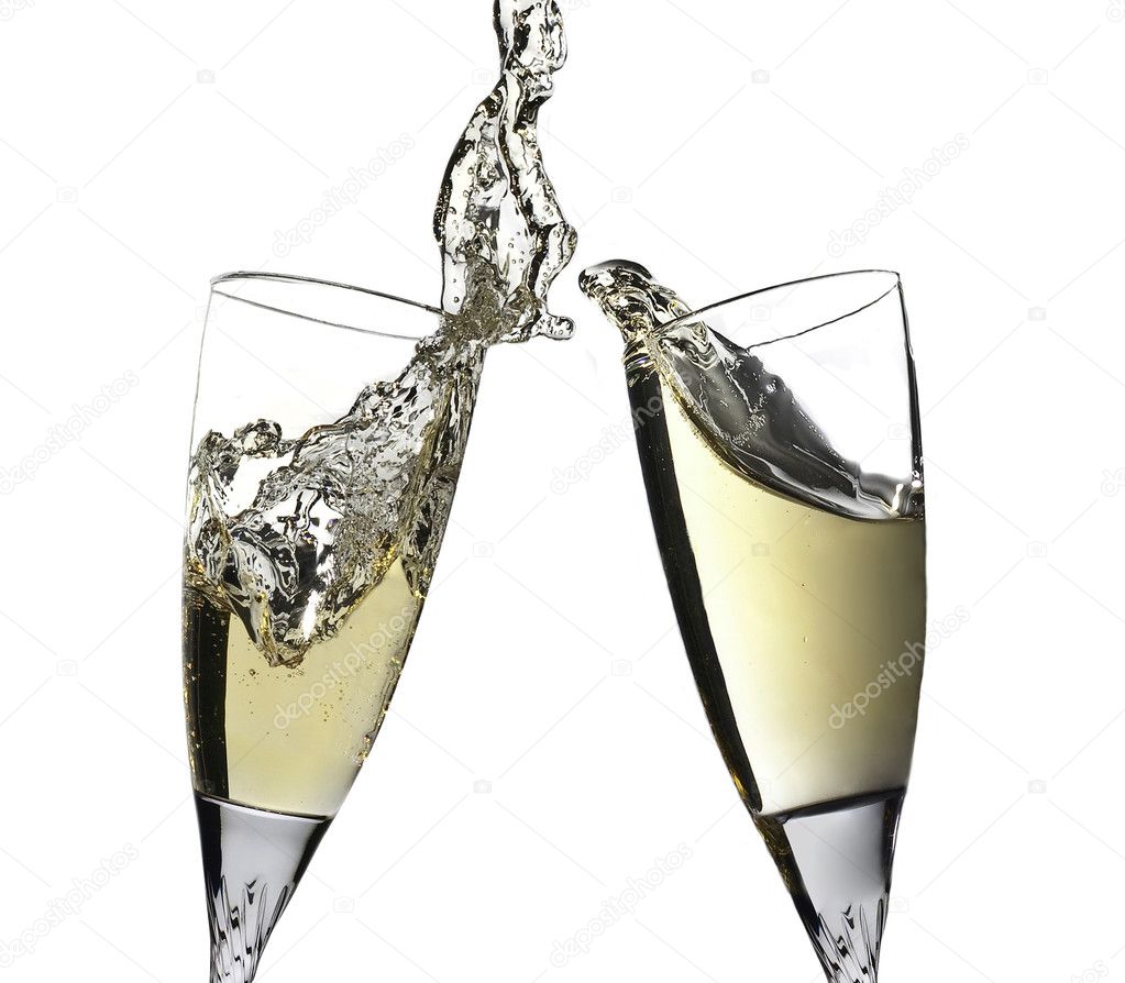 Pair of champagne flutes