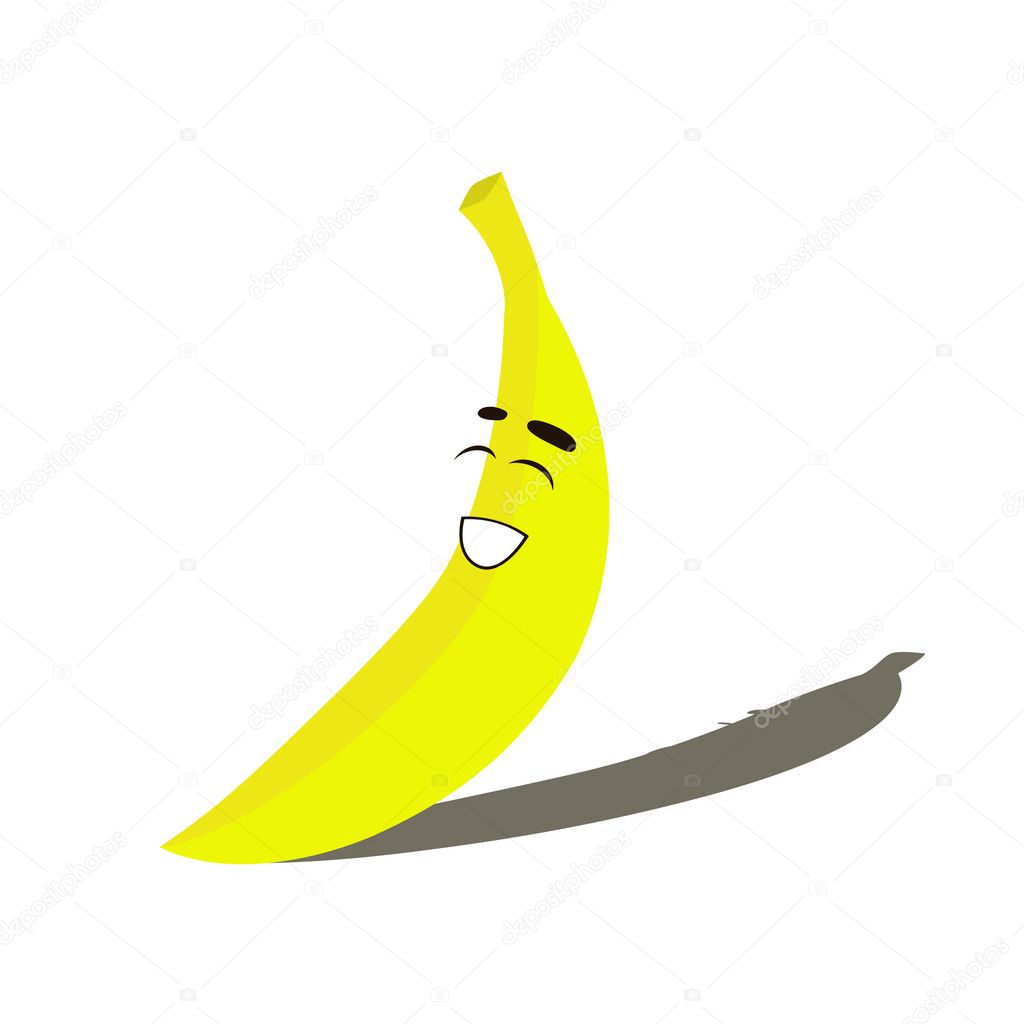 cartoon banana peeled