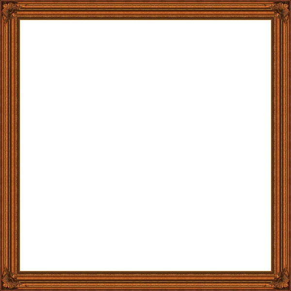 Golden Picture frame isolated white