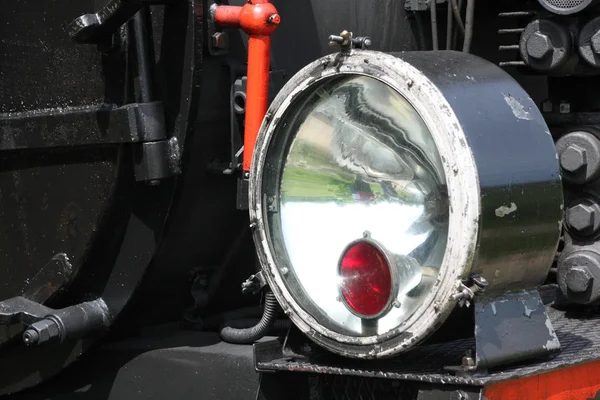 Steam locomotive lamp close-up