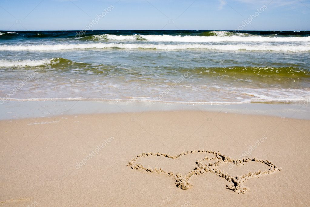 Hearts In Beach