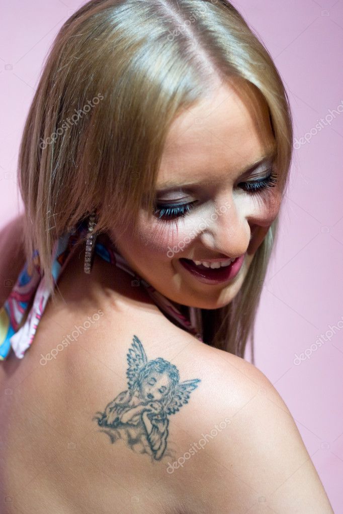 sexy angel tattoo art