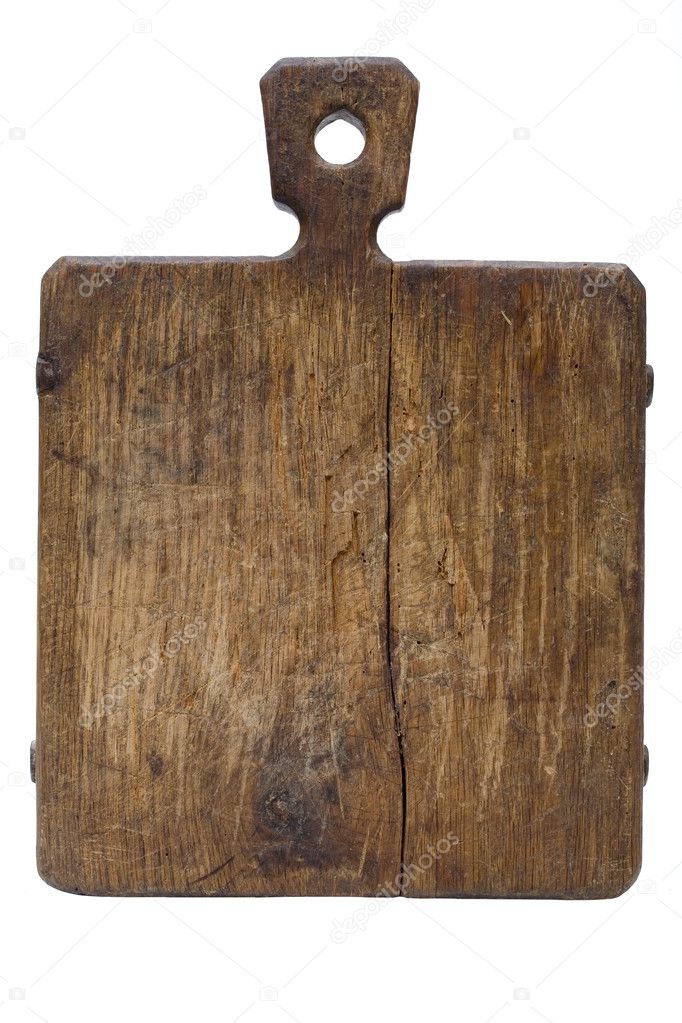 Old wooden cutting board —Photo by AlexAvich