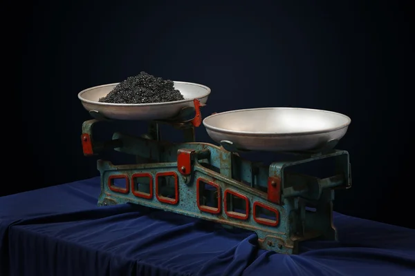 Vintage scales with a black caviar 2