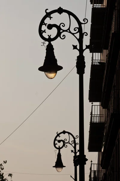 Mexico city street lamp