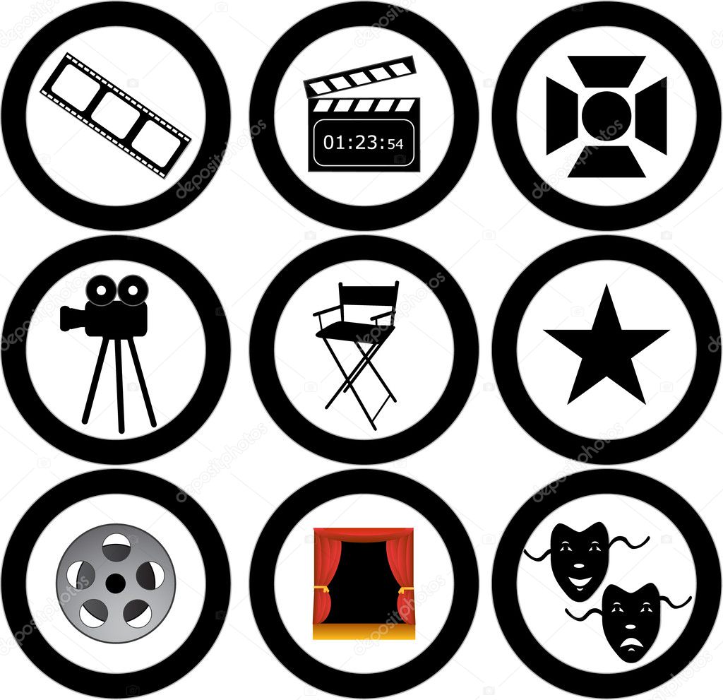 movie icon vector