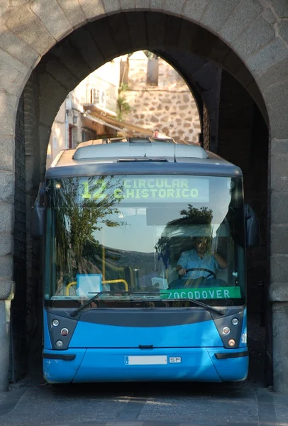 Bus across the wall