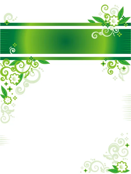 Green floral banner or letterhead