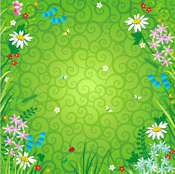 Spring Backgrounds on Spring Or Summer Floral Background   Stock Vector    Ratselmeister