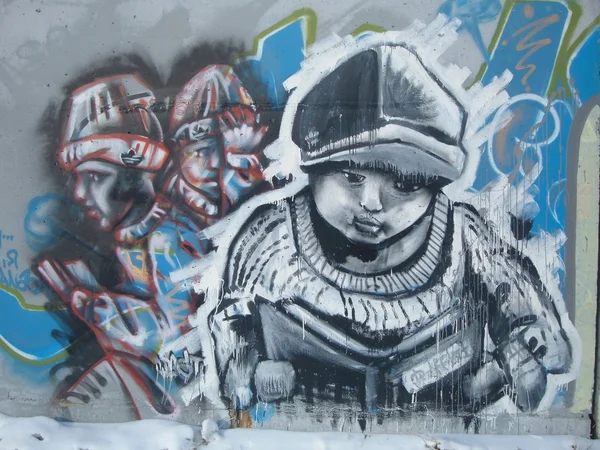 Graffiti art. Children.