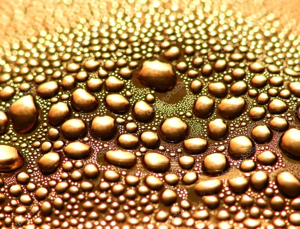 Gold water drops — Stock Photo © TesAnka 1944216
